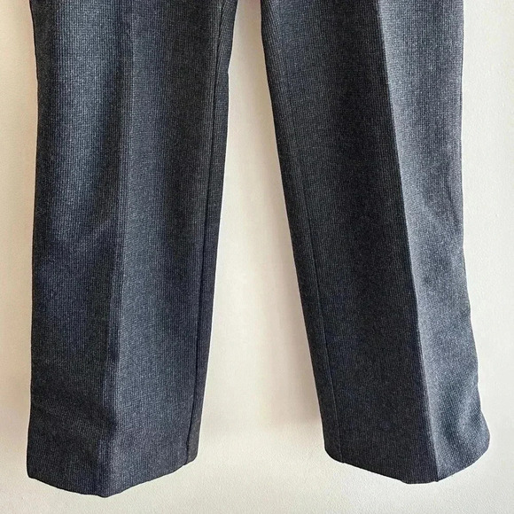 Charter Club Classic Fit Grey Checked Wool Blend Trousers, Size 10 - Picture 13 of 16